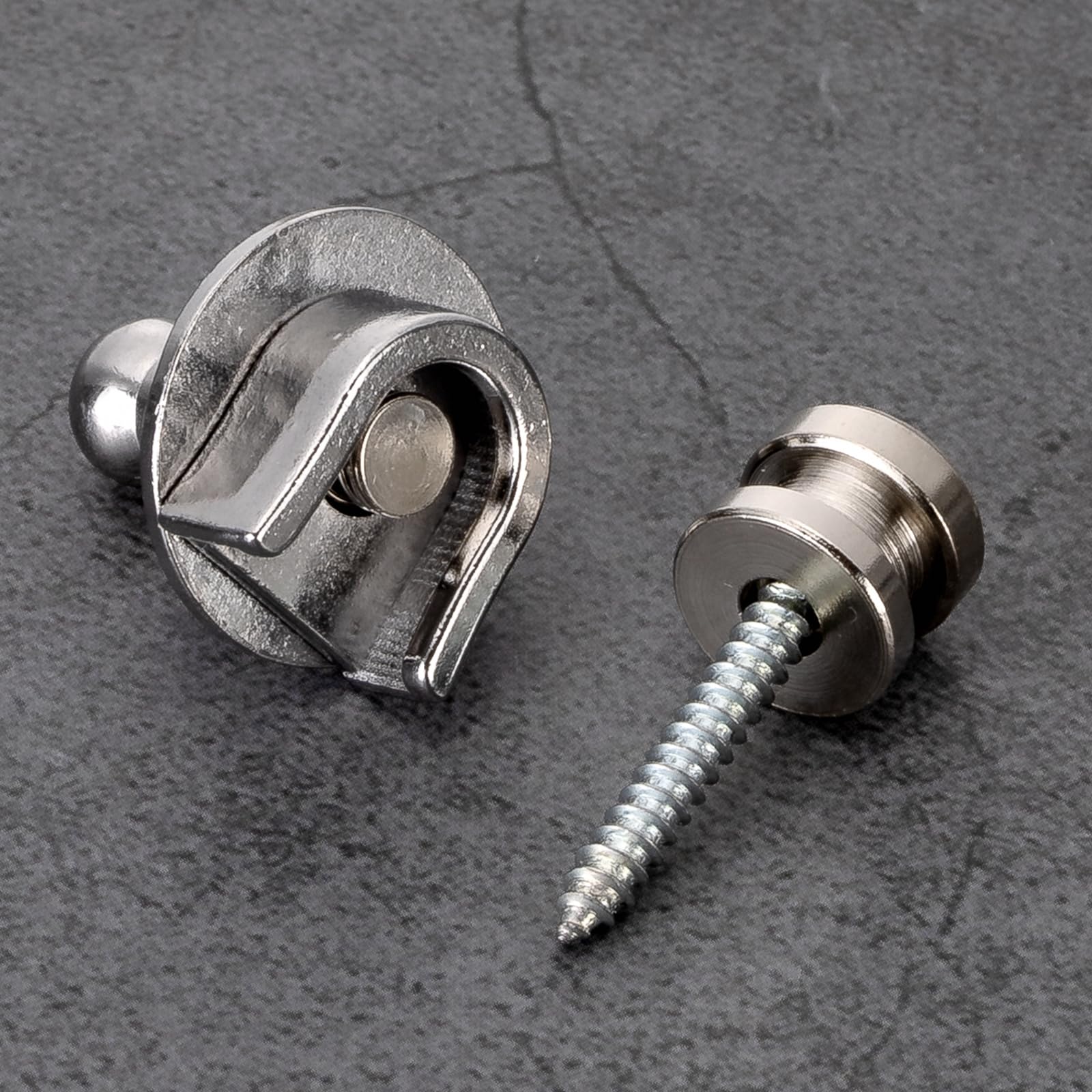 Guitar Strap Lock Round Head Guitar Bass Security Straplocks Strap Retainer, Schaller Style, Guitar Replacements (Pack of 4)